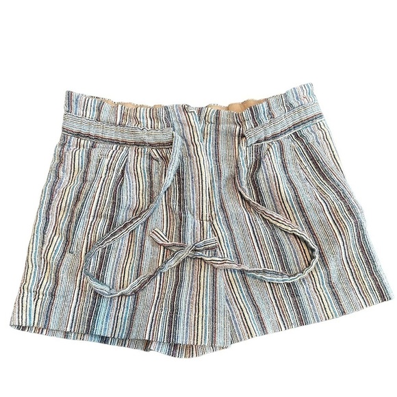 BCBGMAXAZRIA, shorts , draw string , blue , white stripes , size XS, - Picture 1 of 3